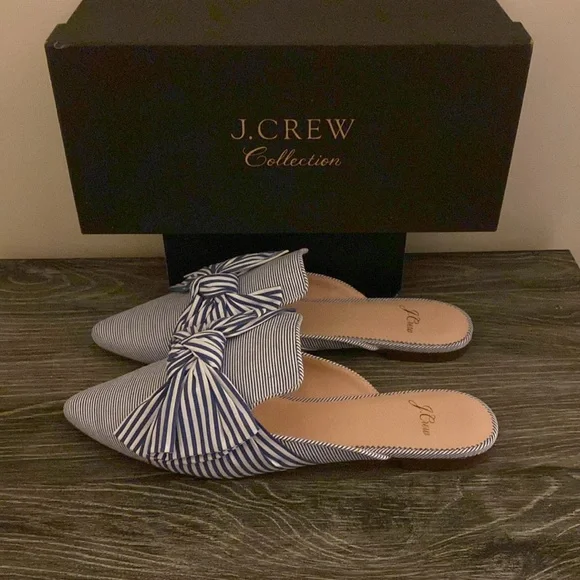 Brand new J crew women’s Bow tie slides - Picture 6 of 9